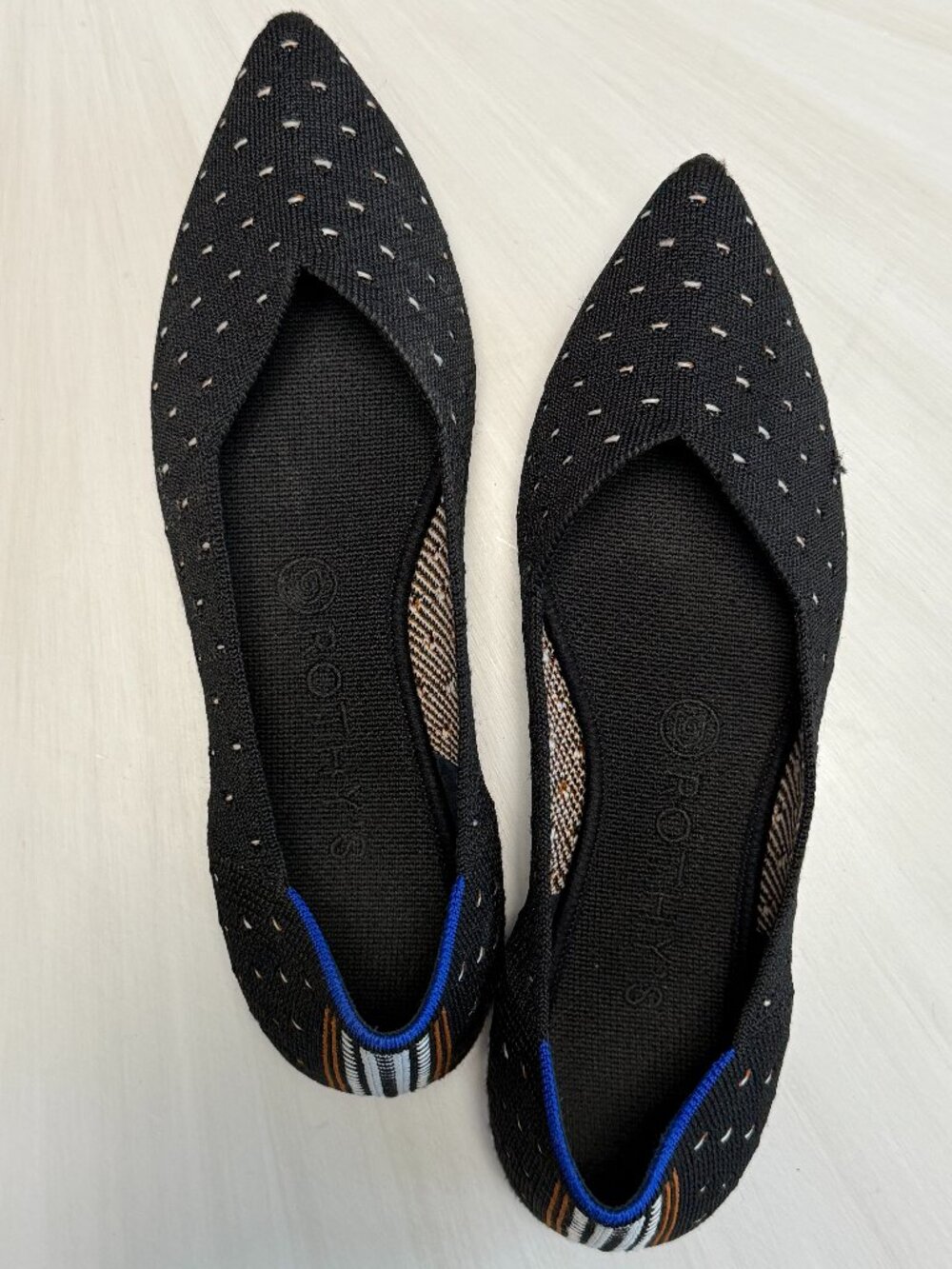 Rothy's The Point Ivory Dot Sz 8.5